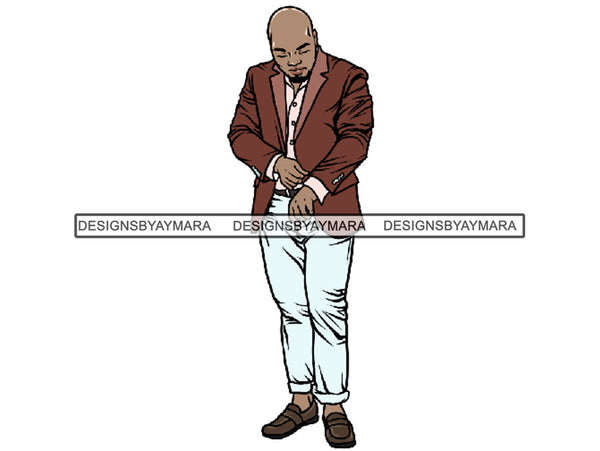 Sexy BBW Man Model Confidence Power Male Attractive Men .SVG .JPG .PNG With Transparent Background Vector Clipart Not For Cutting