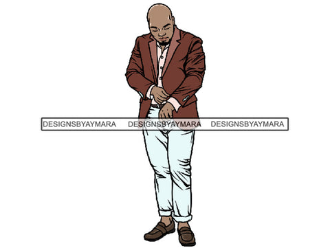 Sexy BBW Man Model Confidence Power Male Attractive Men .SVG .JPG .PNG With Transparent Background Vector Clipart Not For Cutting