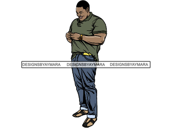Sexy BBW Man Model Confidence Power Male Attractive Men .SVG .JPG .PNG With Transparent Background Vector Clipart Not For Cutting