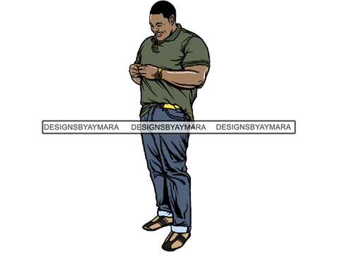 Sexy BBW Man Model Confidence Power Male Attractive Men .SVG .JPG .PNG With Transparent Background Vector Clipart Not For Cutting