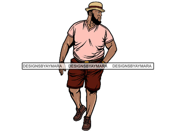 Sexy BBW Man Model Confidence Power Male Attractive Men .SVG .JPG .PNG With Transparent Background Vector Clipart Not For Cutting