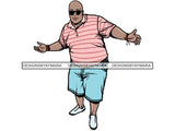 Sexy BBW Man Model Confidence Power Male Attractive Men .SVG .JPG .PNG With Transparent Background Vector Clipart Not For Cutting