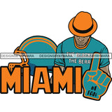 Miami Man #1 Fan Football Team Sport SVG Cutting Files For Cricut and More