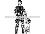 Military Woman USA Proud Melanin SVG Cut Files