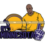 Minnesota Man #1 Fan Football Team Sport SVG Cutting Files For Cricut and More