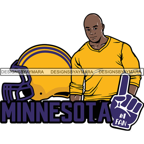 Minnesota Man #1 Fan Football Team Sport SVG Cutting Files For Cricut and More