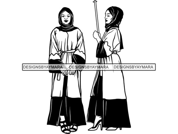 Beautiful Muslim Woman SVG Hijab Covered Goddess Queen Diva Classy Lady  .SVG .EPS .PNG Vector Clipart  Cricut Circuit Cut Cutting