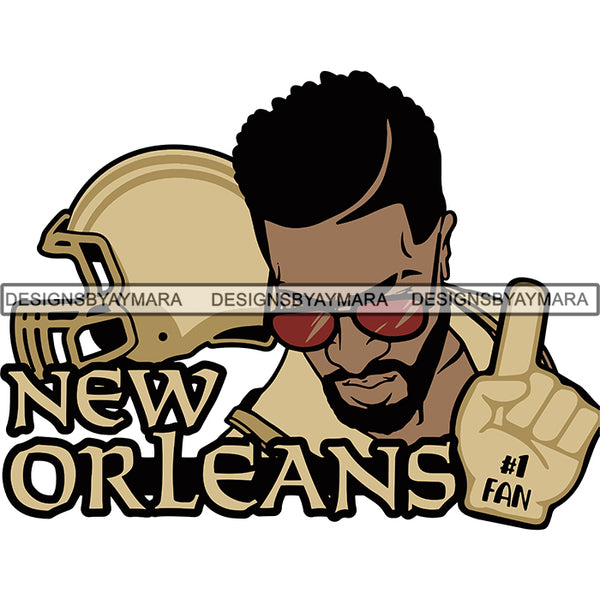 New Orleans Man #1 Fan Football Team Sport SVG Cutting Files For Cricut and More