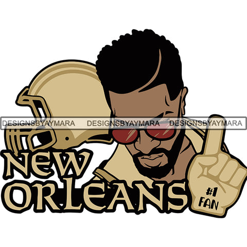 New Orleans Man #1 Fan Football Team Sport SVG Cutting Files For Cricut and More