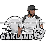 Oakland Man #1 Fan Football Team Sport SVG Cutting Files For Cricut and More