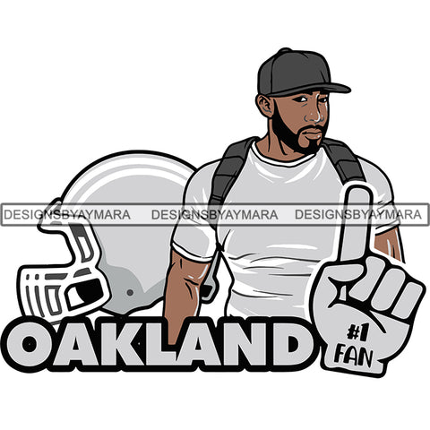 Oakland Man #1 Fan Football Team Sport SVG Cutting Files For Cricut and More