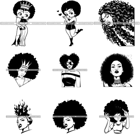 Patreon Members Free Bundle 9 Afro Caribbean Goddess SVG Cutting Files For Silhouette Cricut and More