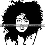 Afro Woman SVG Free Cut Files For Silhouettes and Cricut