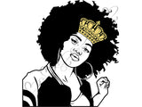 Afro Beautiful Black Woman SVG African American Ethnicity Afro Puffy Hairstyle Beauty Salon Queen Diva Classy Lady  Beautiful People Beauty Salon Princess