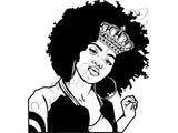 Afro Beautiful Black Woman SVG African American Ethnicity Afro Puffy Hairstyle Beauty Salon Queen Diva Classy Lady  Beautiful People Beauty Salon Princess