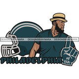 Philadelphia Man #1 Fan Football Team Sport SVG Cutting Files For Cricut and More