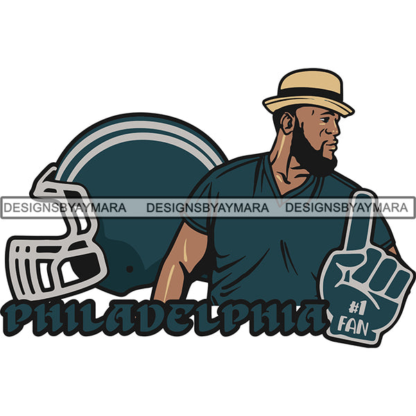 Philadelphia Man #1 Fan Football Team Sport SVG Cutting Files For Cricut and More