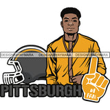 Pittsburgh Man #1 Fan Football Team Sport SVG Cutting Files For Cricut and More
