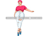 Beautiful Big Woman BBW Big And Bougie Goddess Queen Diva Classy Lady .JPG .SVG .PNG With Transparent Backgroung Vector Clipart Not For Cutting