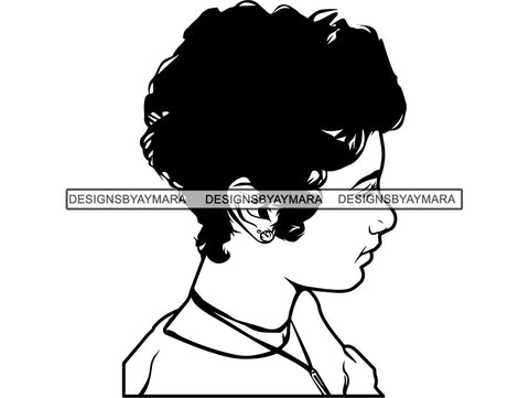 Afro Beautiful Black Woman SVG African American Ethnicity Afro Puffy Hairstyle Fabulous Queen Diva Classy Lady Princess