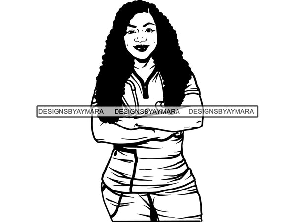 Nurse Woman SVG For Silhouette and Cutting File