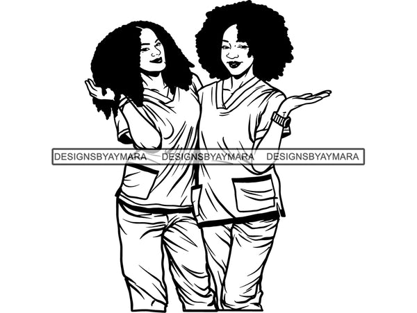 Nurse Woman SVG For Silhouette and Cutting File