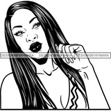 Beautiful Afro Woman Unique Designs In Black and White SVG Cutting Files For Silhouette Cricut and More