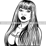 Beautiful Afro Woman Unique Designs In Black and White SVG Cutting Files For Silhouette Cricut and More