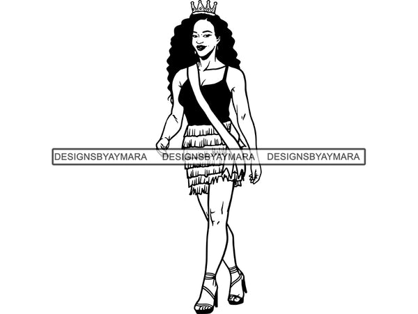 Black Queen SVG File for Silhouette and Cricut
