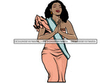 Black Queen Woman God Walk By Faith Goddess Diva Classy Lady .JPG .SVG. PNG With Transparent Background Perfect For Printing Not For Cutting Vector Clipart