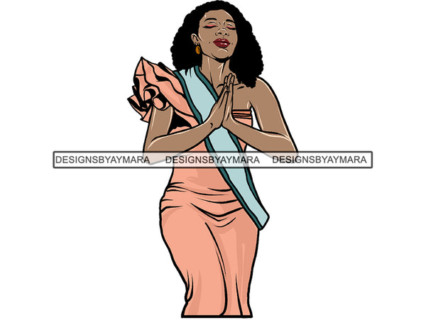 Black Queen Woman God Walk By Faith Goddess Diva Classy Lady .JPG .SVG. PNG With Transparent Background Perfect For Printing Not For Cutting Vector Clipart