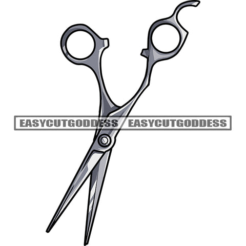 Salon Hair Cutting Shears Cut-Out Design Black Color Design Element Hair Thinning Shears Cut Woman Parlor Accessories SVG JPG PNG Vector Clipart Cricut Silhouette Cut Cutting
