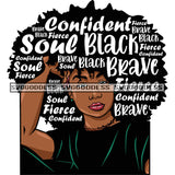Sister With Big Afro Words In Hair Fierce SVG JPG PNG Vector Clipart Cricut Silhouette Cut Cutting