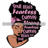 Sister With Pink Words In Hair Fearless Pink Headwrap SVG JPG PNG Vector Clipart Cricut Silhouette Cut Cutting