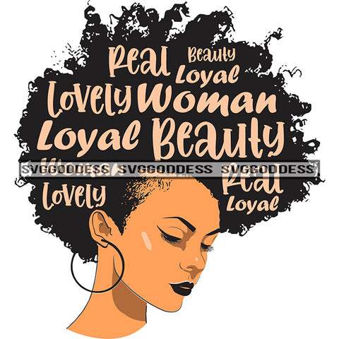 Sister Diva With Words In Hair Lovely SVG JPG PNG Vector Clipart Cricut Silhouette Cut Cutting