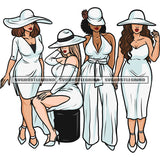 Black Beauty African American Woman Wearing Cowboy Hat Afro Short Hairstyle Design Element Sexy Pose White Background SVG JPG PNG Vector Clipart Cricut Silhouette Cut Cutting