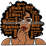 Lot Of Quote African American Woman Hairstyle Afro Girls Wearing Sunglass Design Element Afro Gils Long Nail White Background SVG JPG PNG Vector Clipart Cricut Silhouette Cut Cutting