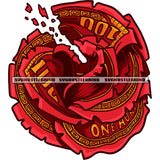 Dollar Note Make Rose Flower Love Flower Romantic Sign Color Dripping White Background Design Element SVG JPG PNG Vector Clipart Cricut Silhouette Cut Cutting