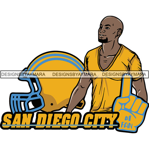 San Diego City Man #1 Fan Football Team Sport SVG Cutting Files For Cricut and More