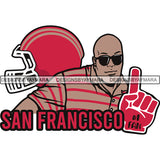 San Francisco Man #1 Fan Football Team Sport SVG Cutting Files For Cricut and More