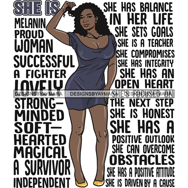 Bundle 20 Afro Woman She's Successful Quotes SVG Files For Cutting and More!