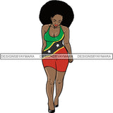 Afro Caribbean St. Kitts Goddess SVG Cutting Files For Silhouette Cricut and More
