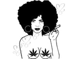Afro Beautiful Black Woman SVG African American Ethnicity Afro Puffy Hairstyle Beauty Salon Queen Diva Classy Lady  Beautiful People Beauty Salon Princess