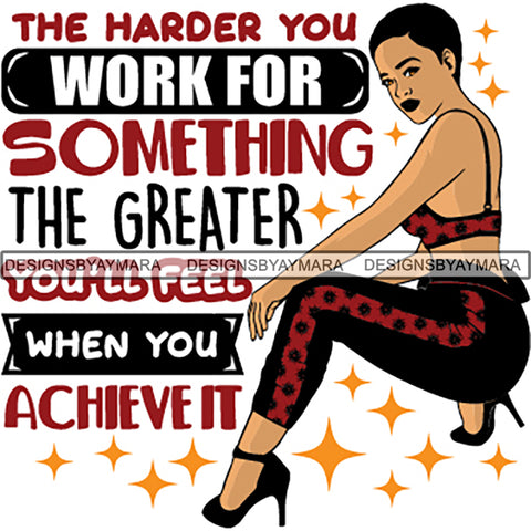 Strong Successful Afro Woman Quotes .SVG Cutting Files For Silhouette Cricut and More