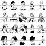 Super Special Bundle 200 Afro Woman SVG Files For Cutting and More.