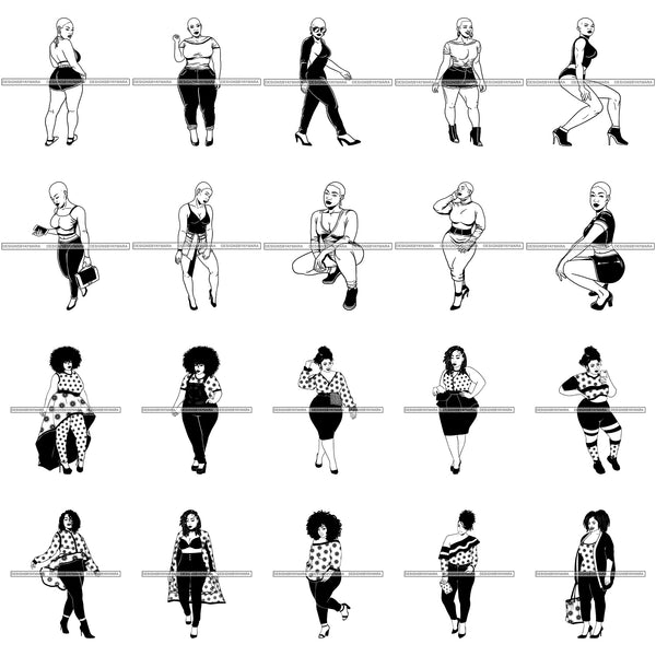 Super Special Bundle 200 Afro Woman SVG Files For Cutting and More.