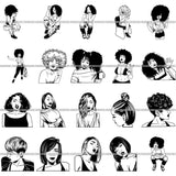 Super Special Bundle 200 Afro Woman SVG Files For Cutting and More.