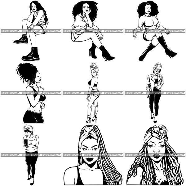 Super Special Bundle 100 Afro Woman SVG Retail Price $250 for Only $10.99 Files For Cutting and More.