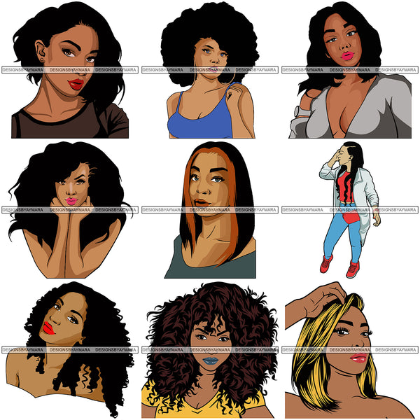 Super Special Bundle 200 Afro Woman SVG Retail Price $500 for Only $39.99 Files For Cutting and More.