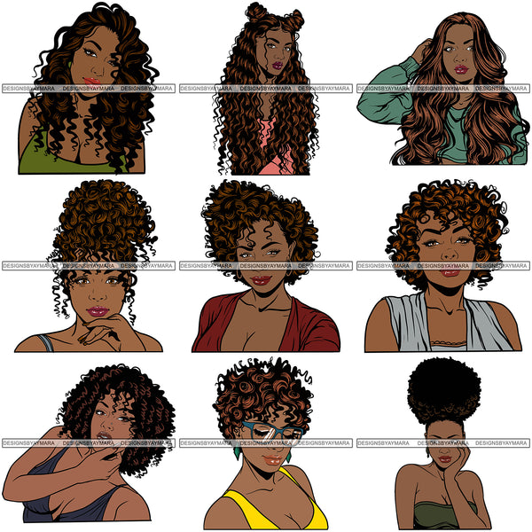 Super Special Bundle 200 Afro Woman SVG Retail Price $500 for Only $39.99 Files For Cutting and More.